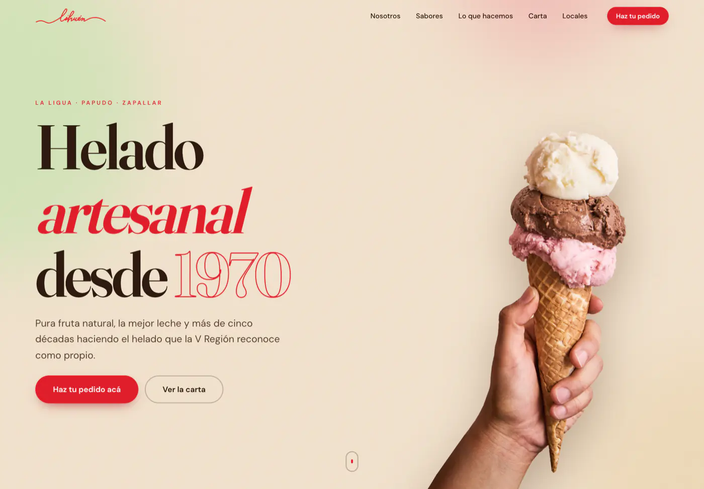 Nuevo sitio de Helados Lihuén